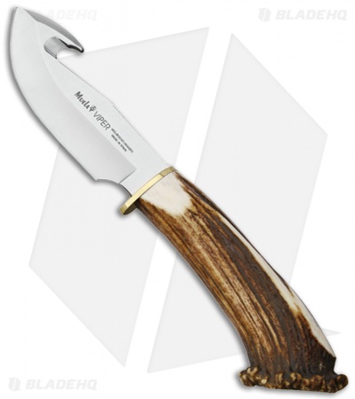 Muela Viper Fixed Blade Knife Crowned Stag Horn - Blade HQ