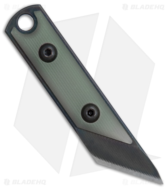 NCC Knives Micro Kiridashi Neck Knife Jade G-10 (0.75" O1 Black)