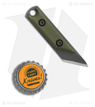 NCC Knives Micro Kiridashi Neck Knife OD Green G-10 (0.75" O1 Black)
