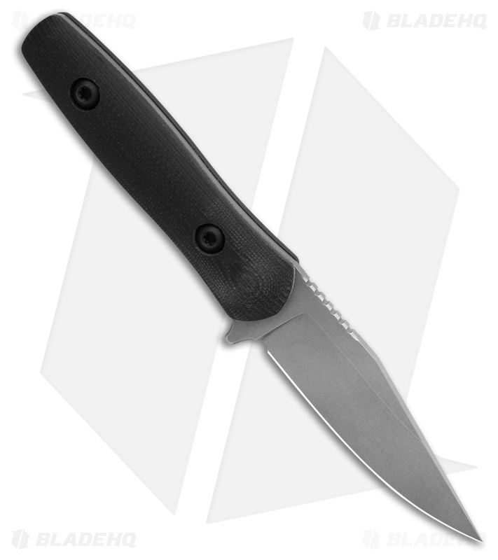 Ocaso Toor Sevra Fixed Blade Knife Black G-10 (2.8" Stonewash) 70TBL