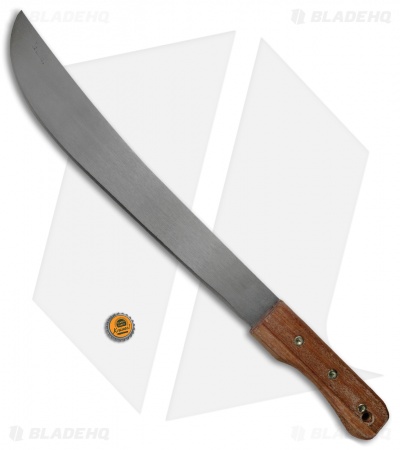 Okapi Bush  Machete Fixed Blade Knife African Bolo Wood (16.5" Satin) 