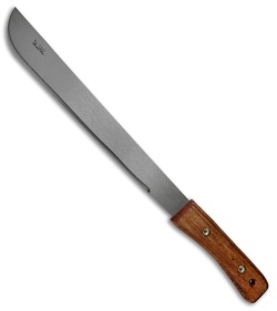 Okapi Slim Profile Machete Fixed Blade Knife African Bolo Wood (15.5" Satin) 