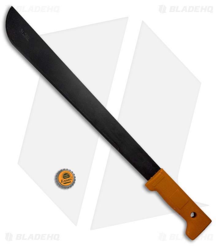 Okapi Slim Profile Machete Fixed Blade Knife Orange Polymer (15.5" Black) 