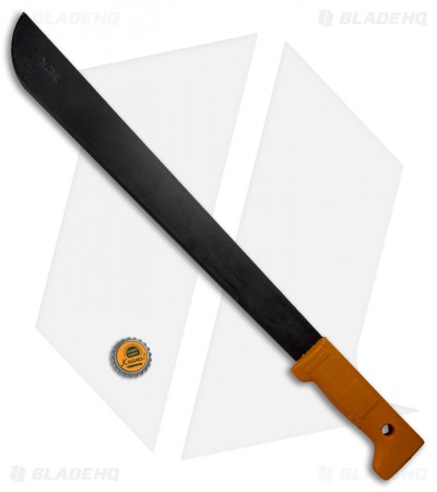 Okapi Slim Profile Machete Fixed Blade Knife Orange Polymer (15.5" Black) 