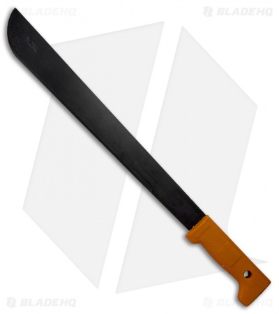 Okapi Slim Profile Machete Fixed Blade Knife Orange Polymer (15.5" Black) 