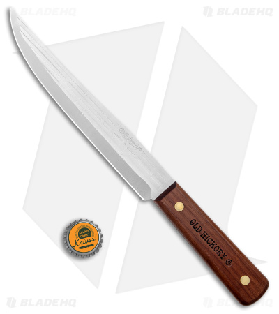 Old Hickory Slicing Fixed Blade Knife Dark Wood (8" Satin)