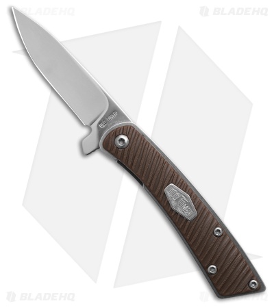 Old Timer Slim Drop Point Liner Lock Knife Sawcut TPE (2.6" Satin 7Cr)