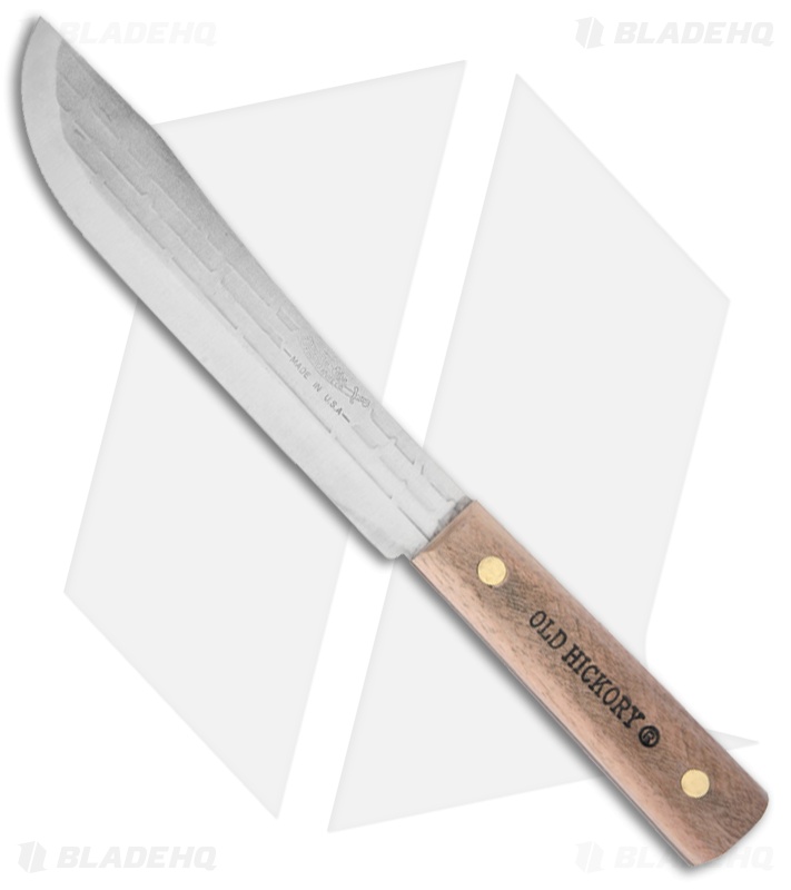 Old Hickory Butcher Wood Fixed Blade Knife  - 7" Brushed Plain 