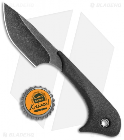 Outdoor Edge Le Duck Fixed Blade Knife Black TPR (2.5" Black Stonewash)
