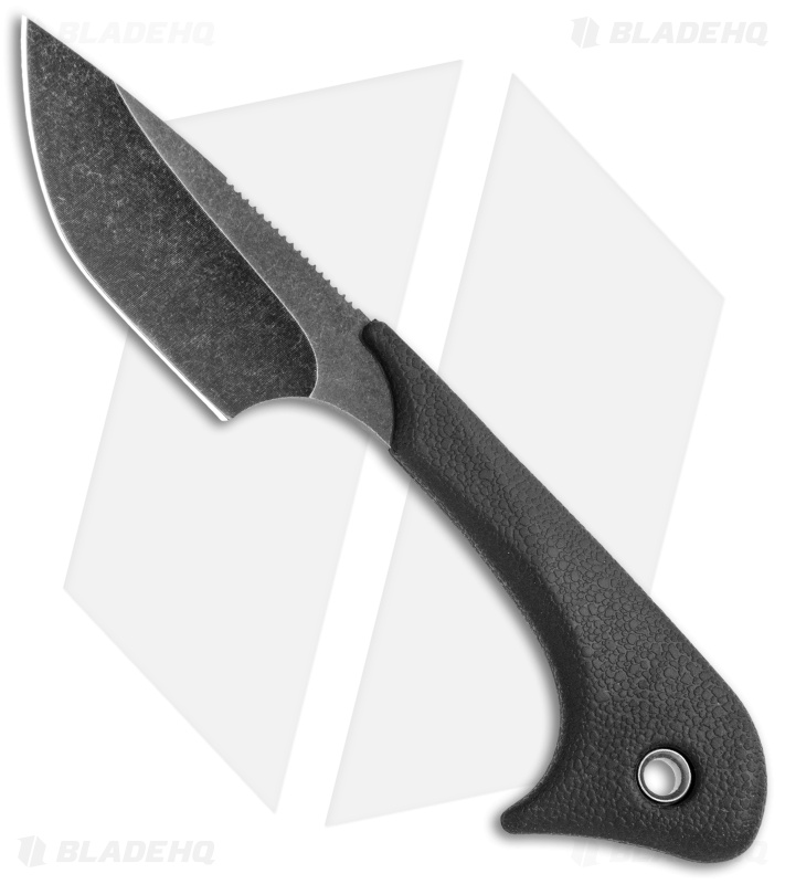 Outdoor Edge Le Duck Fixed Blade Knife Black TPR (2.5" Black Stonewash)