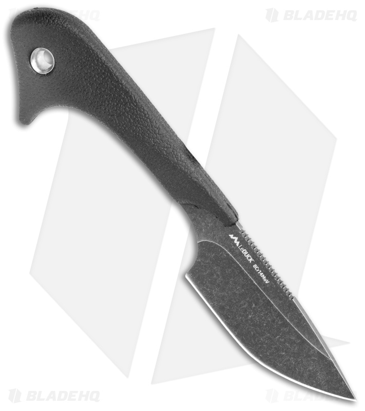Outdoor Edge Le Duck Fixed Blade Knife Black TPR (2.5" Black Stonewash)