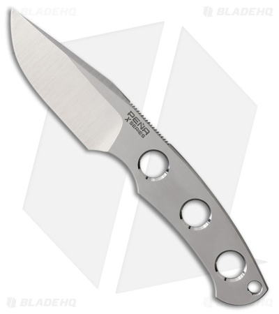 Pena Knives X-Series Clip Point Fixed Blade Knife Stainless Steel (2.4" Satin)