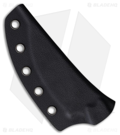 Petrified Fish Bison Fixed Blade Knife Black Stonewash Steel (2.4" Black SW)