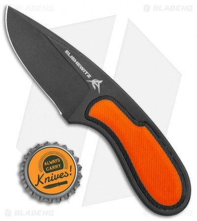Patriot Bladewerx Elishewitz Daily Carry EDC Fixed Blade Orange G10 (2.9" Black)