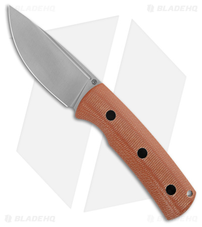 Petrified Fish Beluga Fixed Blade Knife Brown Micarta (3.6" BB N690) PFP01FBRMS