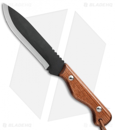 Pro Tool Camp Utility Fixed Blade Knife (6" Black Plain) PT101