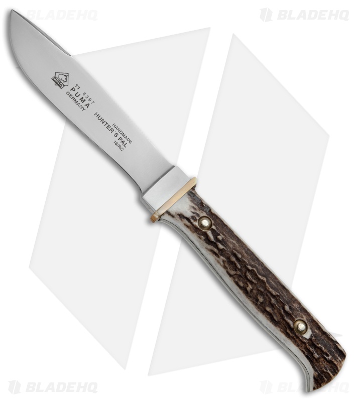 Puma Hunter's Pal Fixed Blade Knife Stag Horn (4