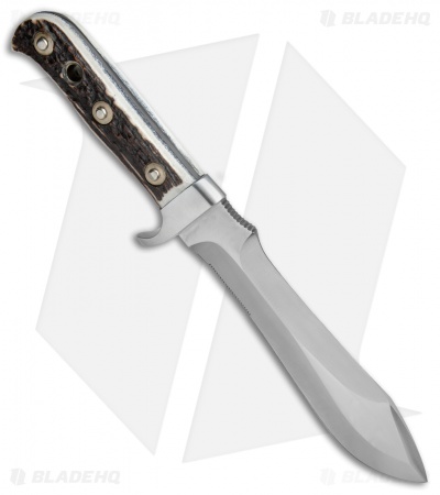 Puma White Hunter Fixed Blade Knife Stag Horn (6.1" Satin) 116375