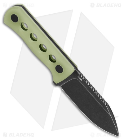 QSP Canary Fixed Blade Neck Knife Glow-In-The-Dark Resin (2.5" Black SW 14C28N)