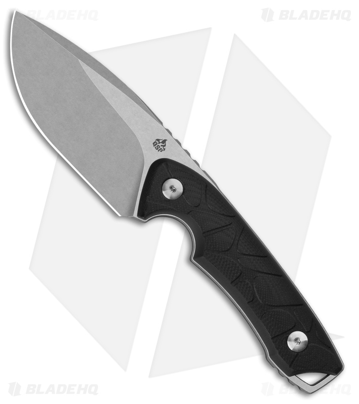 QSP Tiny TOT Fixed Blade Knife Black G-10 (3.5" Stonewash 10Cr15MoV)