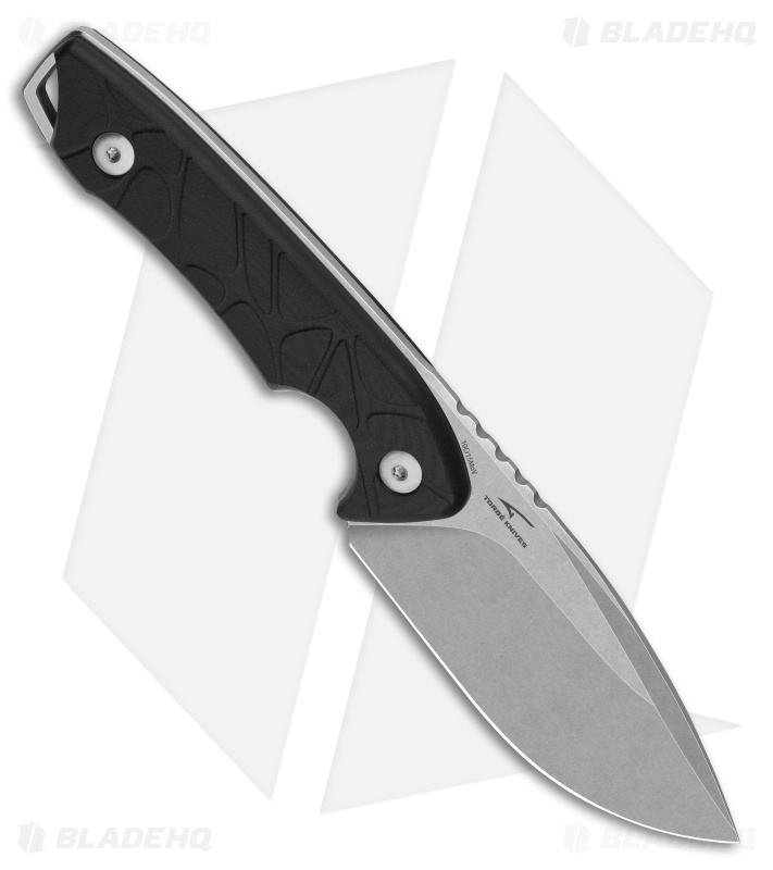 QSP Tiny TOT Fixed Blade Knife Black G-10 (3.5" Stonewash 10Cr15MoV)