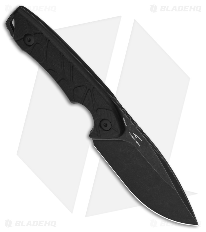 QSP Tiny TOT Fixed Blade Knife Black G-10 (3.5" Black SW 10Cr15MoV)