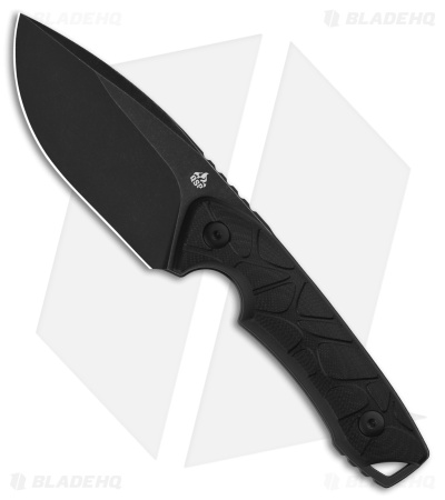QSP Tiny TOT Fixed Blade Knife Black G-10 (3.5" Black SW 10Cr15MoV)