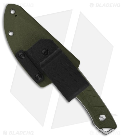 QSP Tiny TOT Fixed Blade Knife OD Green G-10 (3.5" Stonewash 10Cr15MoV)