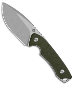 QSP Tiny TOT Fixed Blade Knife OD Green G-10 (3.5" Stonewash 10Cr15MoV)