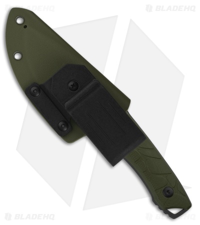 QSP Tiny TOT Fixed Blade Knife OD Green G-10 (3.5" Black SW 10Cr15MoV)
