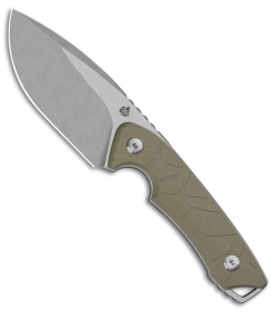 QSP Tiny TOT Fixed Blade Knife Sand G-10 (3.5" Stonewash 10Cr15MoV)