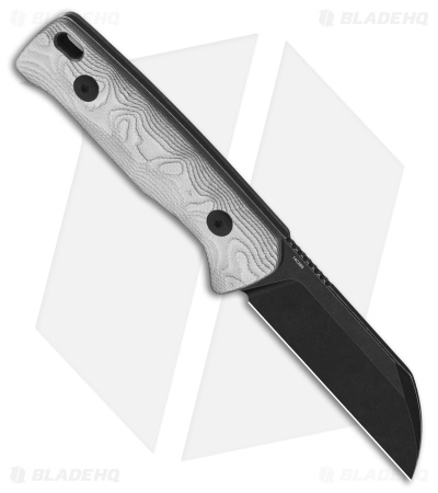 QSP Baby Penguin Fixed Blade Knife Aluminum Foil G-10 (2.5" Black SW 14C28N)