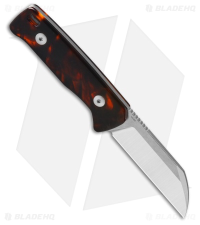 QSP Baby Penguin Fixed Blade Knife Tortoise Resin (2.5" Satin/SW 14C28N)