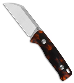 QSP Baby Penguin Fixed Blade Knife Tortoise Resin (2.5" Satin/SW 14C28N)