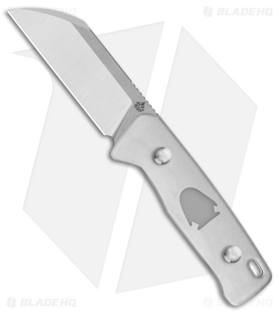 QSP Baby Penguin Fixed Blade Knife White Acrylic (2.5" Satin/SW 14C28N)