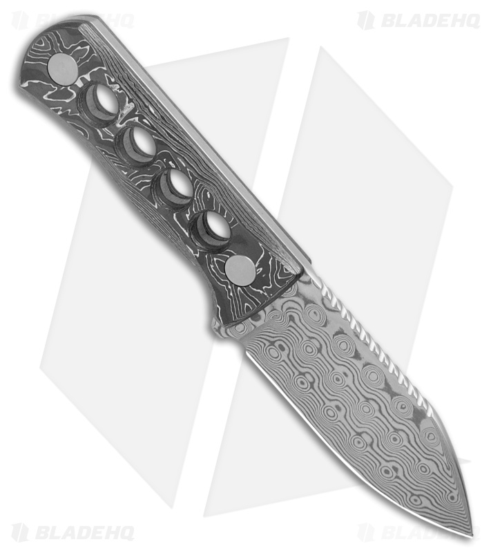 QSP Canary Neck Knife Fixed Blade Aluminum Foil Carbon Fiber (2.5" Dam)