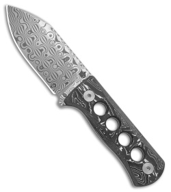 QSP Canary Neck Knife Fixed Blade Aluminum Foil Carbon Fiber (2.5" Dam)