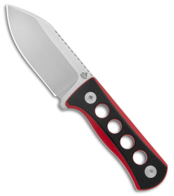 QSP Canary Neck Knife Fixed Blade Black/Red G-10 (2.5" SW)