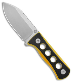 QSP Canary Neck Knife Fixed Blade Black/Yellow G-10 (2.5" SW)