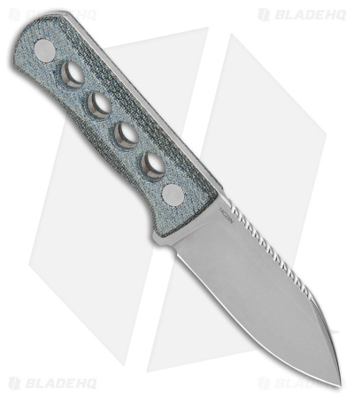 QSP Canary Neck Knife Fixed Blade Blue Denim Micarta (2.5" SW)
