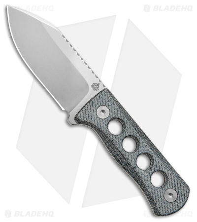 QSP Canary Neck Knife Fixed Blade Blue Denim Micarta (2.5" SW)