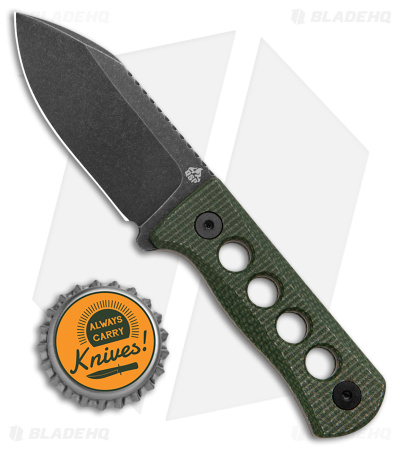 QSP Canary Neck Knife Fixed Green Micarta (BW) - Blade HQ