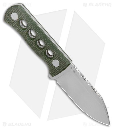 QSP Canary Neck Knife Fixed Blade Green Micarta (2.5" SW)