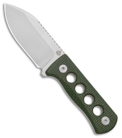 QSP Canary Neck Knife Fixed Blade Green Micarta (2.5" SW)