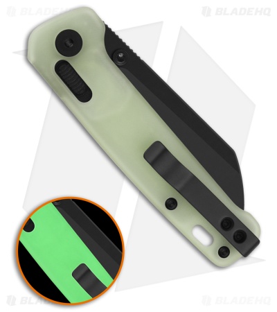 QSP Penguin Glyde Lock Knife Glow-In-The-Dark Resin (3.1" Black SW 14C28N)