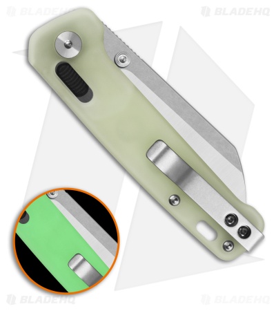 QSP Penguin Glyde Lock Knife Glow-In-The-Dark Resin (3.1" Satin/SW 14C28N)