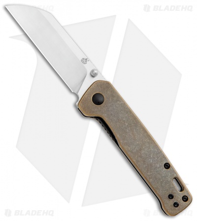 QSP Penguin Liner Lock Knife Brass (3.1" Satin) QS130-F