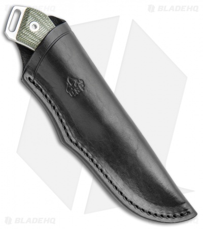 QSP Workaholic Fixed Blade Neck Knife Green Micarta (3.5" Satin)