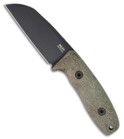 Reiff Knives Circadian Sheepsfoot Fixed Blade Knife Green Micarta (3.3" DLC)