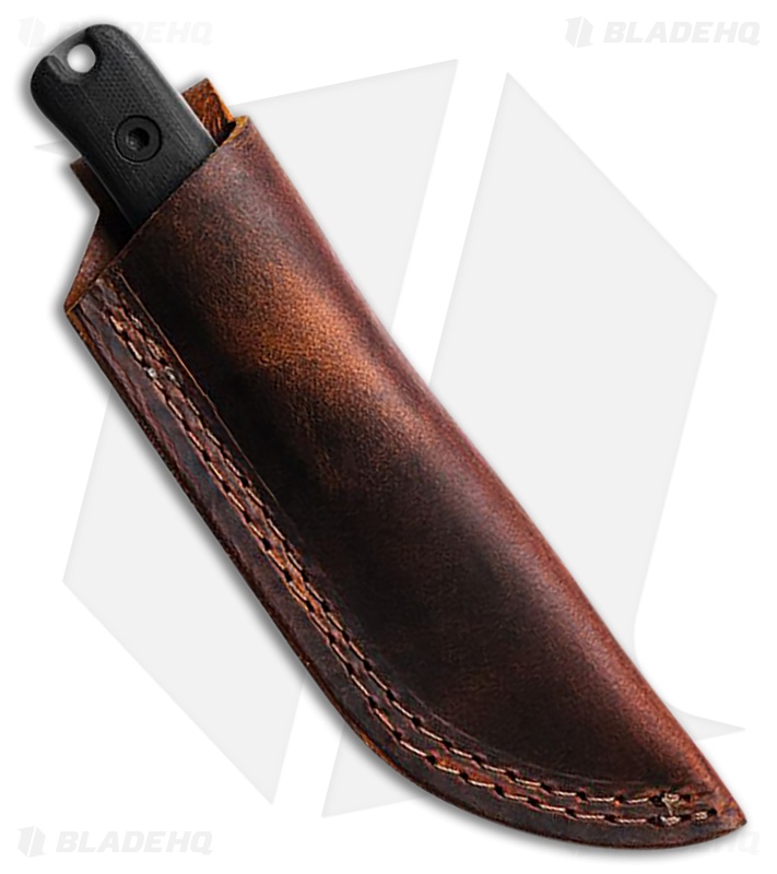 Reiff Knives F3 EDC Fixed Blade Knife Black G-10 w/Leather Sheath (2.9" SW)